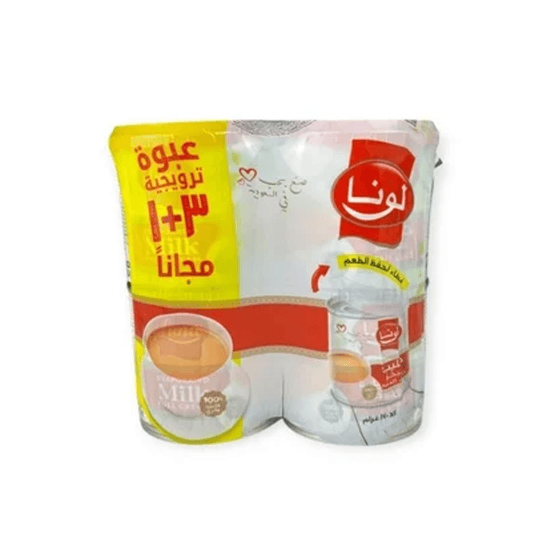 لونا حليب سائل كامل الدسم 170جم — شدة*4