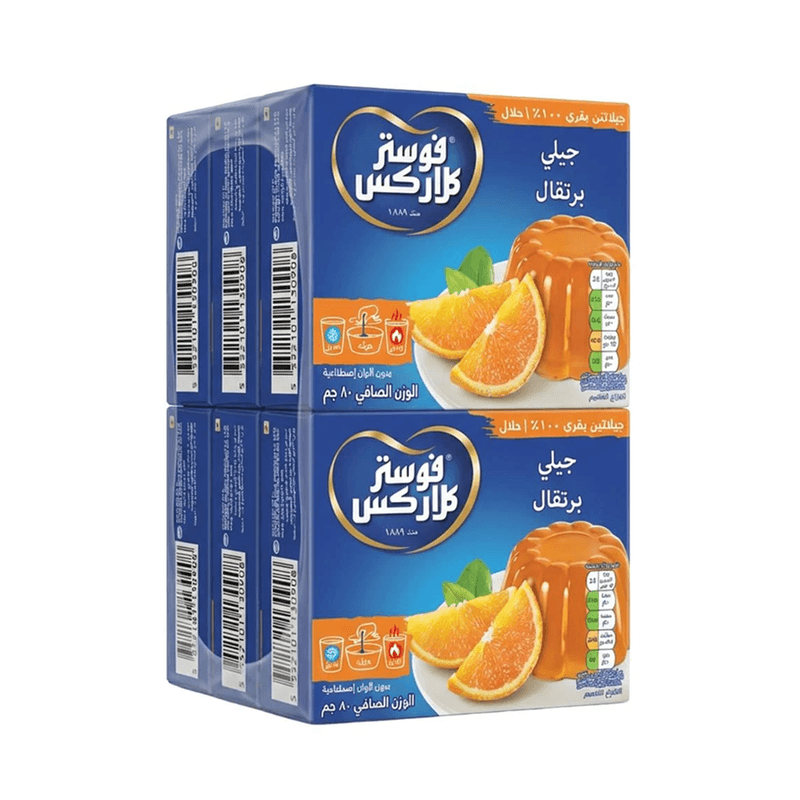 فوستر كلاركس جلي برتقال 80جم — بوكس *6