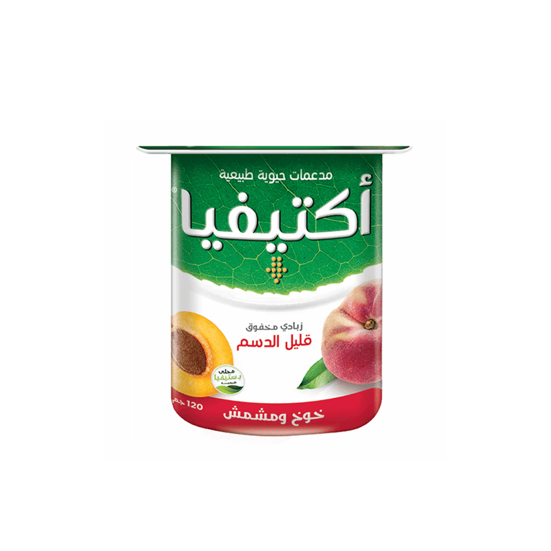 الصافي اكتيفيا زبادي كامل الدسم خوخ ومشمش 120 جم