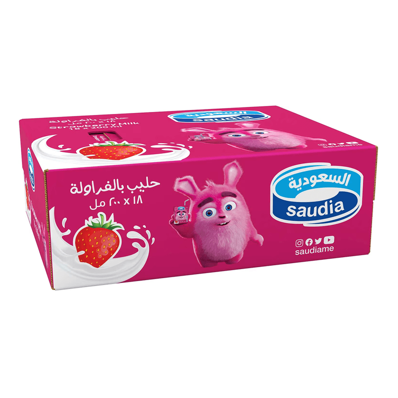 السعوديه حليب الفراوله200مل — كرتون*18