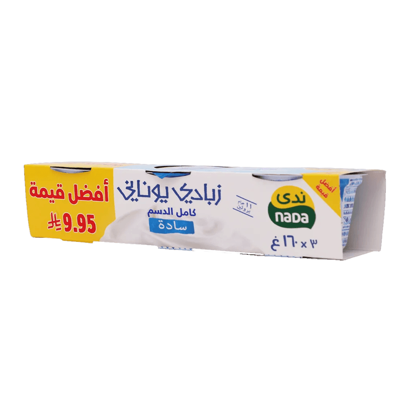 ندي زبادي يوناني ساده 160جم — شدة*3