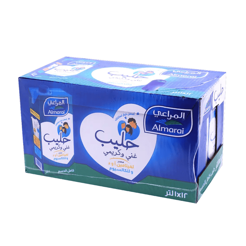 حليب المراعي كامل الدسم طويل الاجل 1لتر — كرتون12