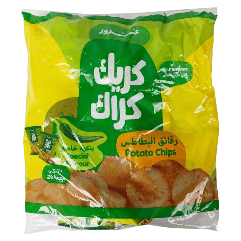 بطاطس غندور بنكهة خاصة كريك كراك12جم — شدة20