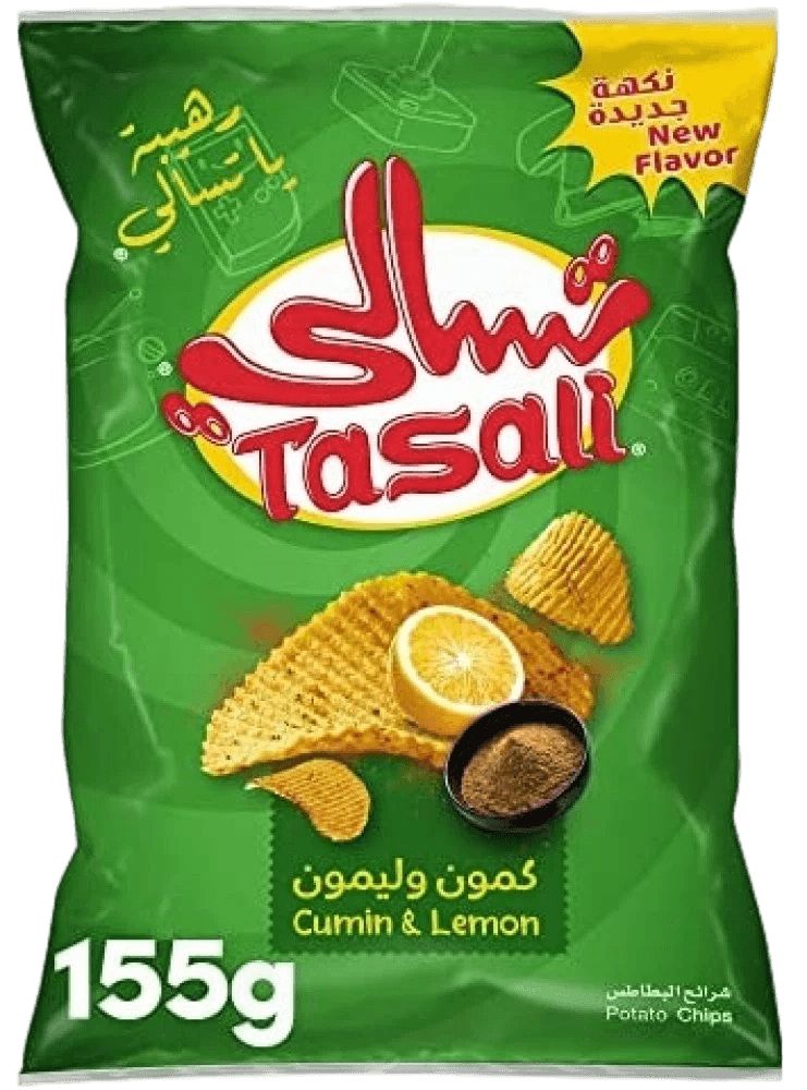 تسالي بطاطس كمون وليمون 155 جم
