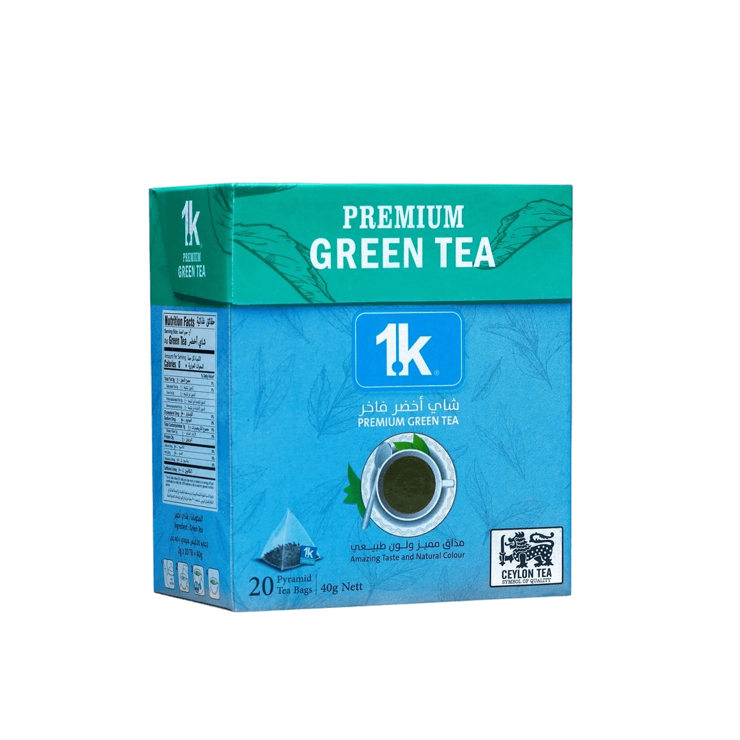 1Kشاي اخضر فاخر تعليقة 40جم