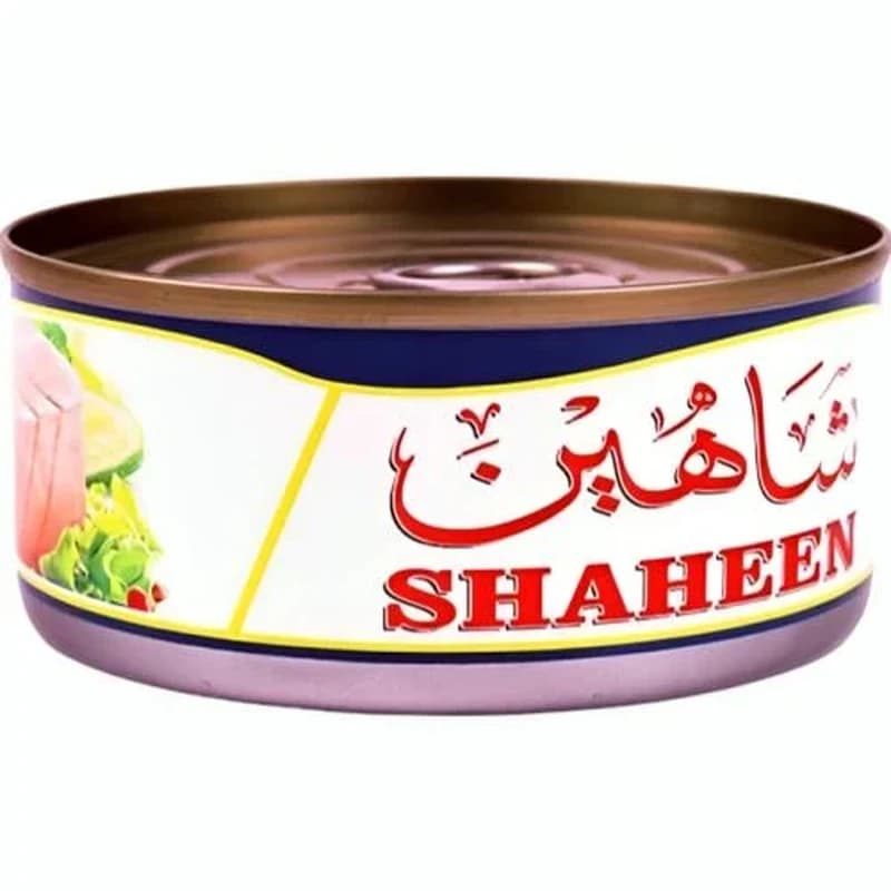 شاهين لحم تونا ابيض مطبوخ  زيت دوار الشمس 95جم