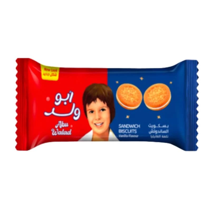 بسكويت تيشوب ابو ولد بكريمة الفانيليا 30جم