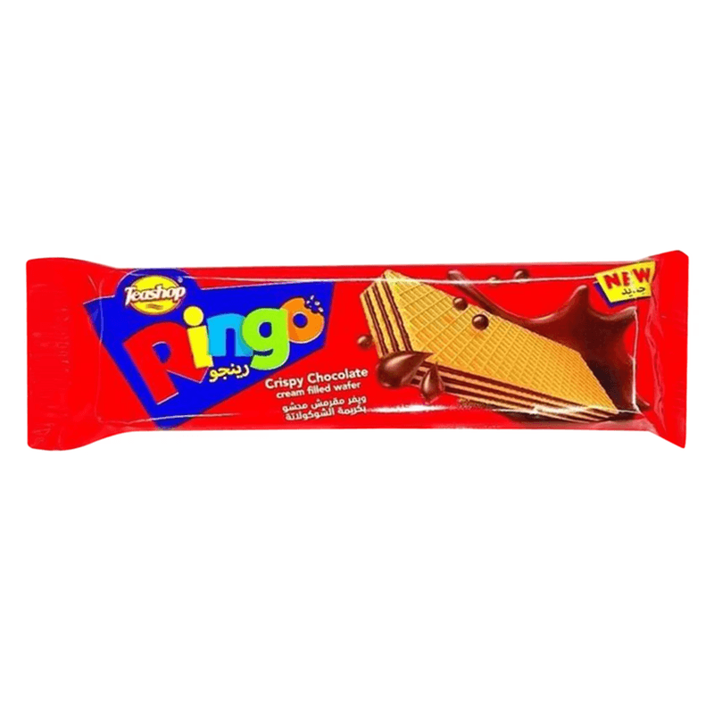 تيشوب رينجو ويفر مقرمش محشو بكريمة الشوكولاتة  18جم