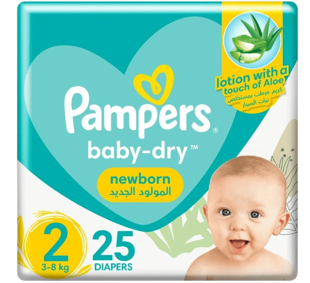 حفائظ بامبرز عادي رقم (2) عبوة*25 حفاضات