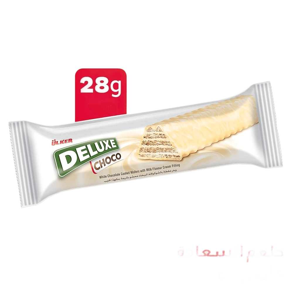 اولكر دوليكس ويفر مغطي بالشوكولاتة البيضاء بنكهة الحليب28جم