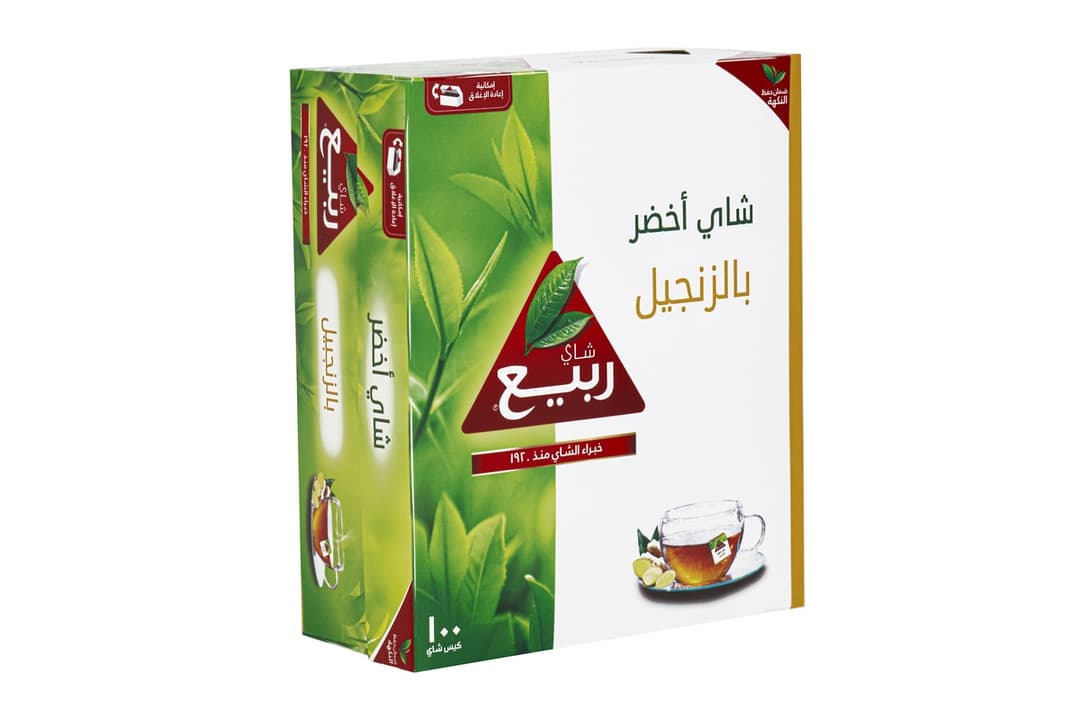 شاي الربيع اخضر بالزنجبيل (100)كيس