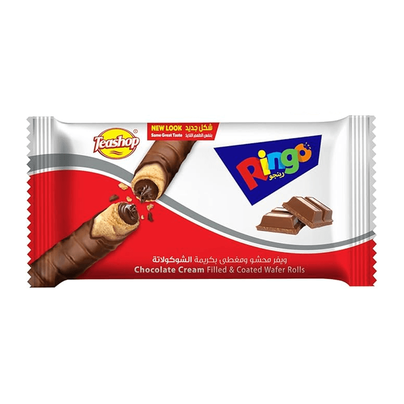 رينجو رول ويفر محشو ومغطي بكريمة الشوكولاتة 24جم