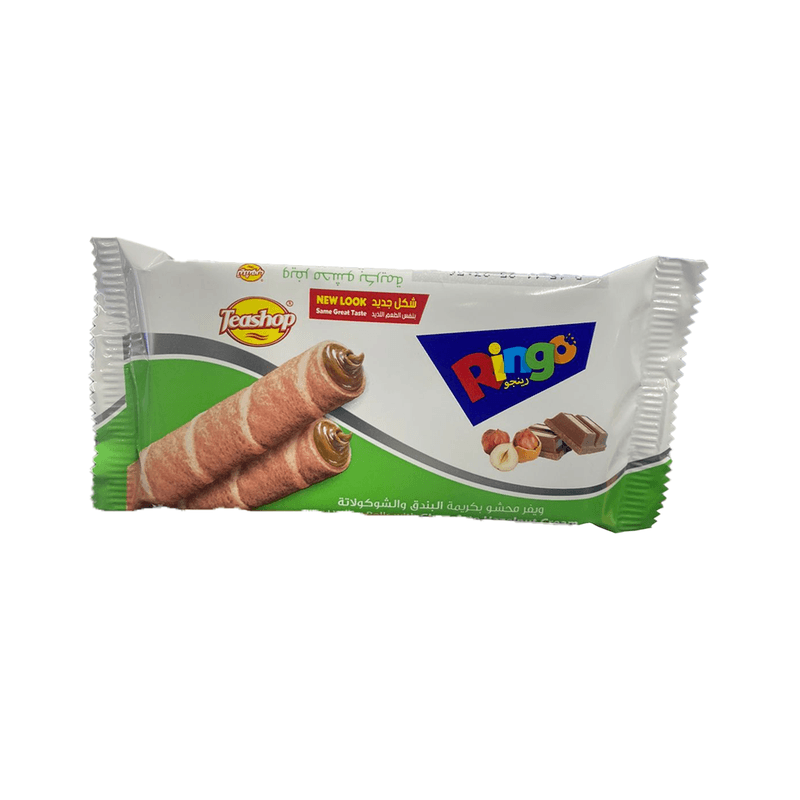 رينجو رول ويفر محشو بكريمة البندق والشوكلاتة 16جم