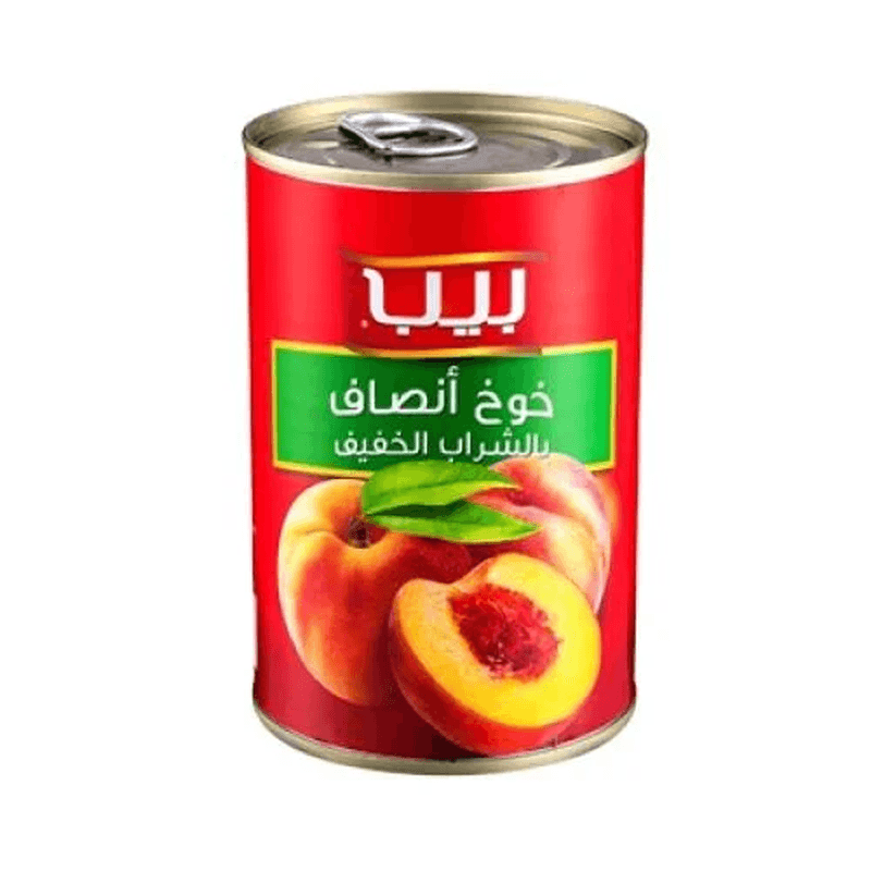 بيب خوخ انصاف بالشراب الخفيف 425جم