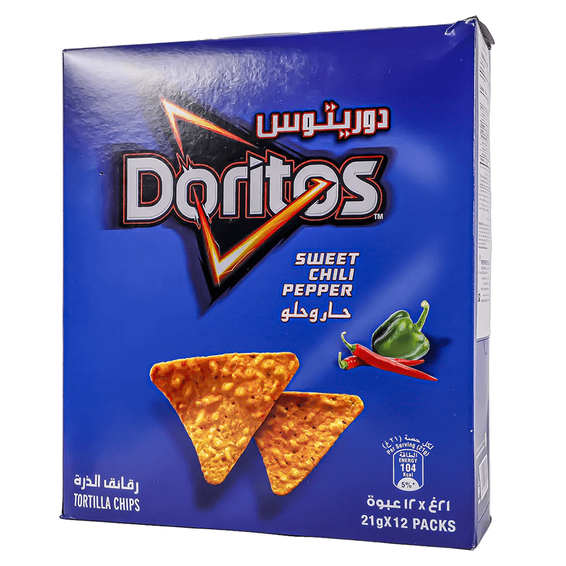 دوريتوس حار وحلو  (12حبة) 21جم