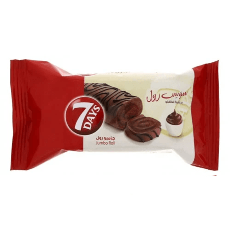 سفن دايز جامبو سويس رول الكاكاو 55جم