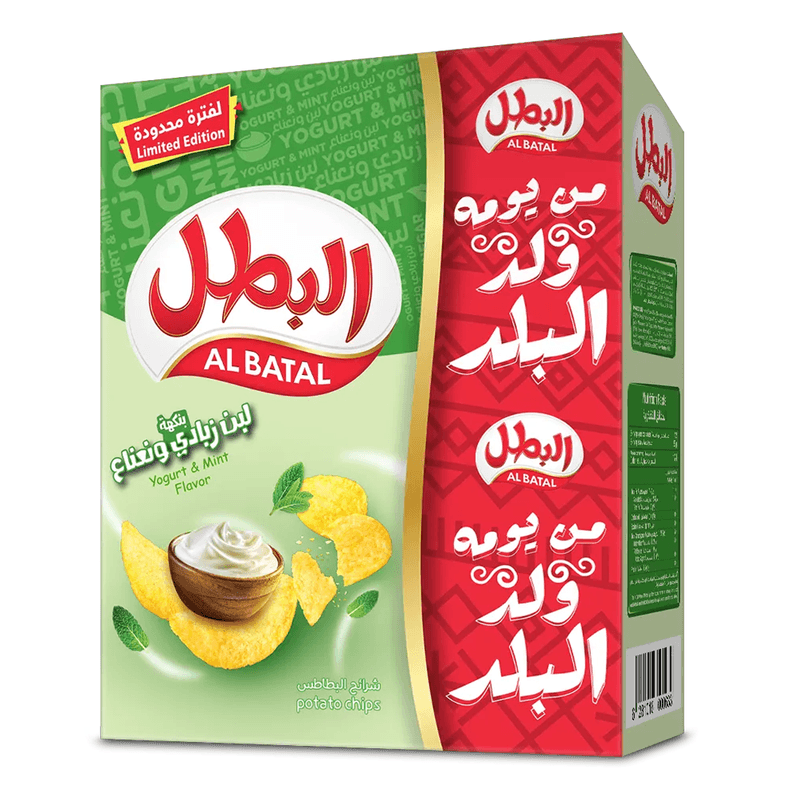 البطل بطاطس بنكهة لبن زبادي ونعناع (12حبة) 23جم