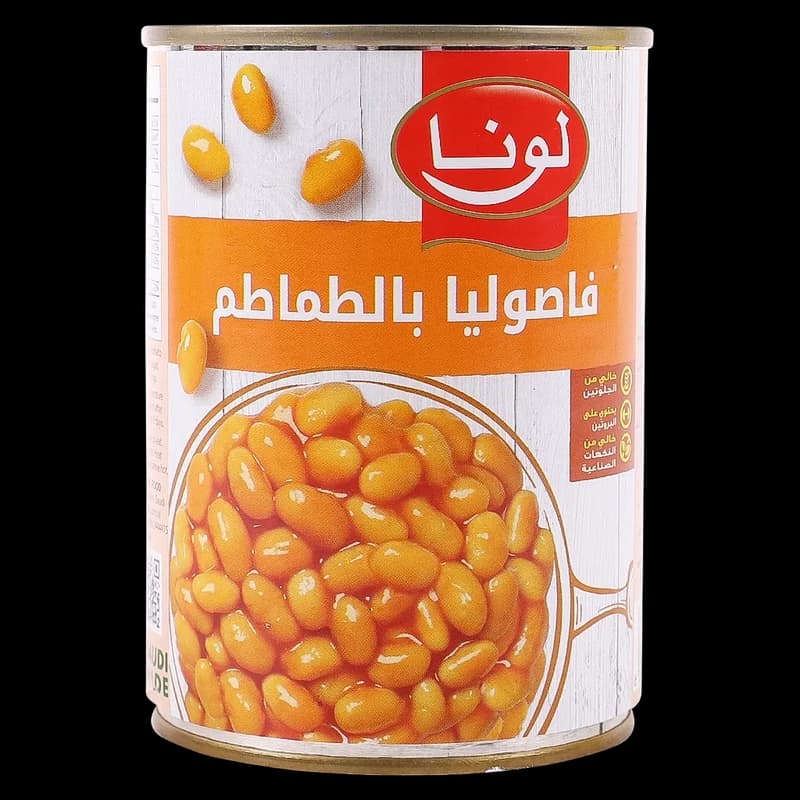 لونا فاصوليا بالطماطم 380جم
