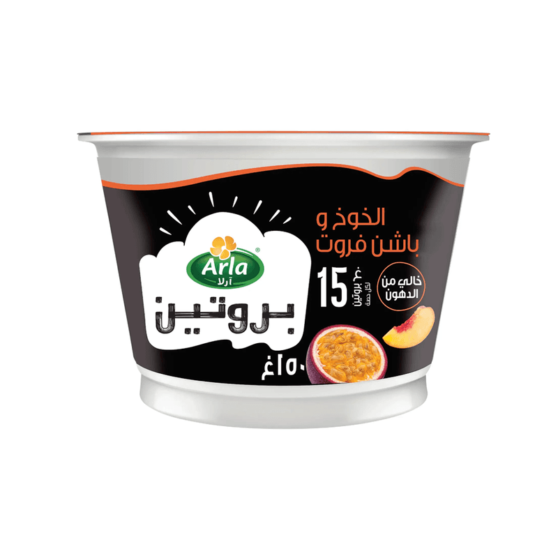 ارلا  بروتين زبادي بنكهة الخوخ والباشن فروت  150جم