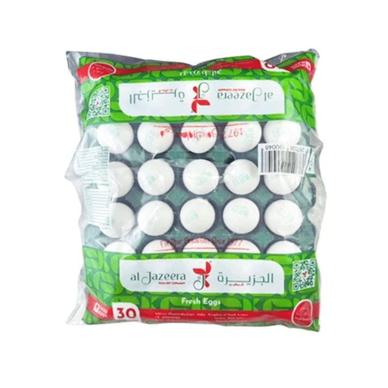 الجزيرة بيض طازج مغلف درجة اولي (A) طبق *30
