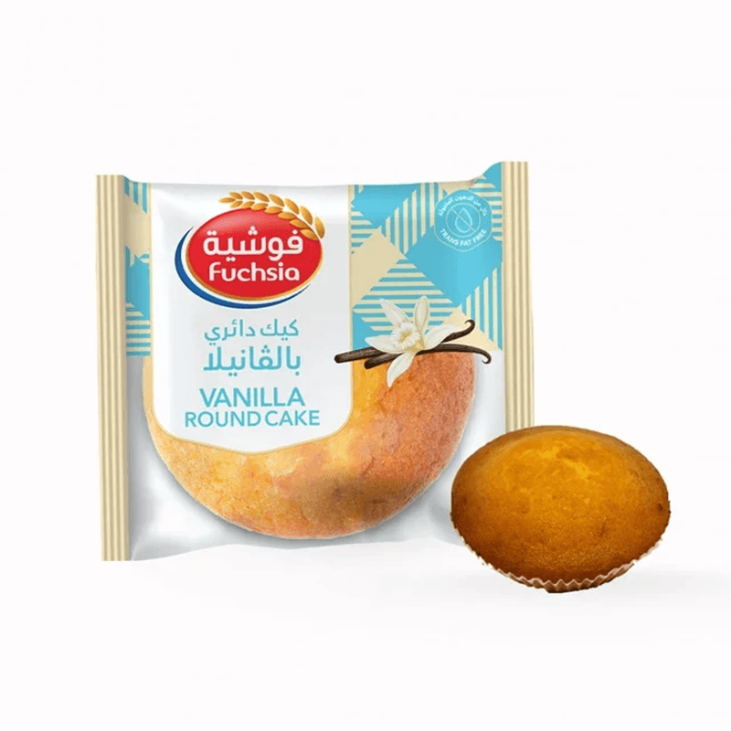 فوشية كيك دائري بالفانيليا 70 جم