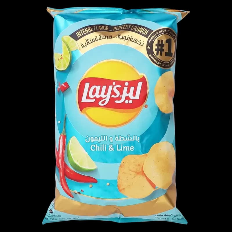ليز رقائق البطاطس شطة وليمون 155-165 جم