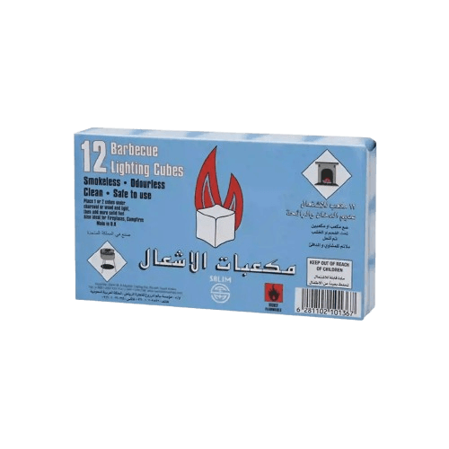 كشتة مولع فحم مكعبات الاشعال تعبيه 12 حبة