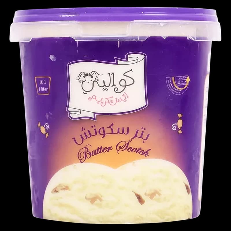 ايسكريم كواليتي بتر سكوتش 1 لتر