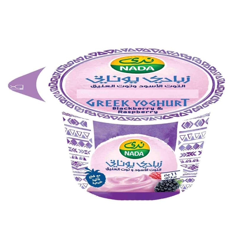 ندي زبادي يوناني توت بري وعليق 160جم