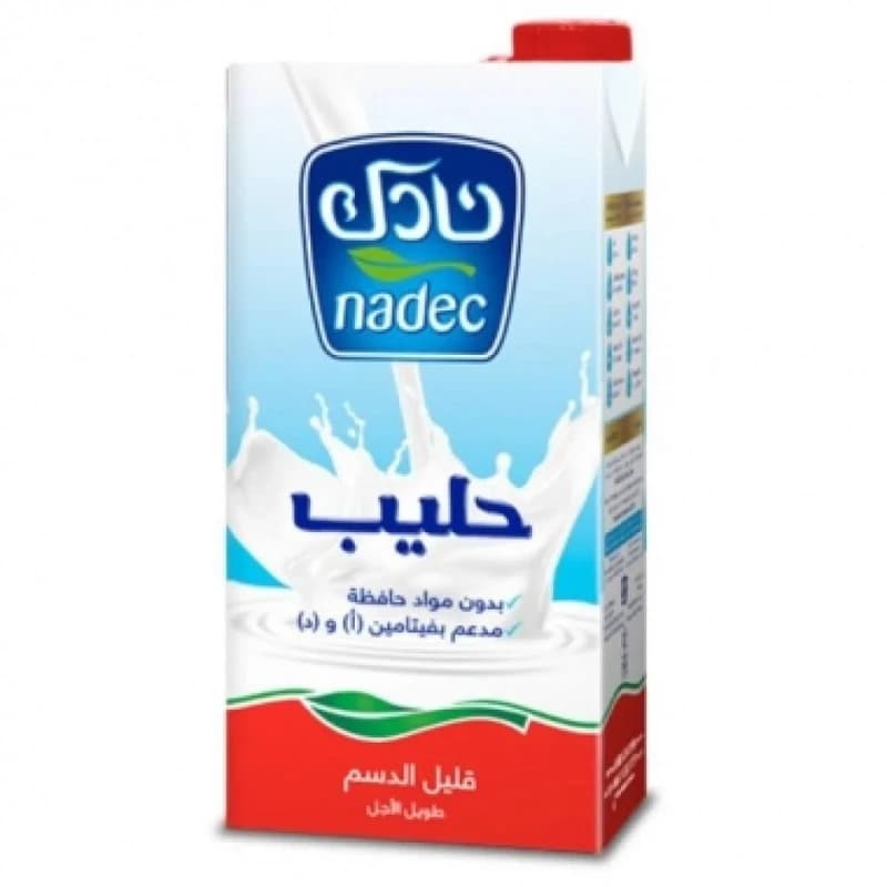 نادك حليب طويل الاجل قليل الدسم 1لتر