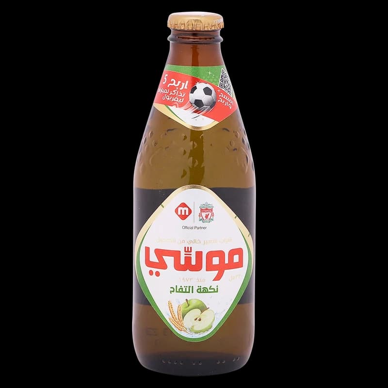 موسي  شراب الشعير بنكهة التفاح  330مل