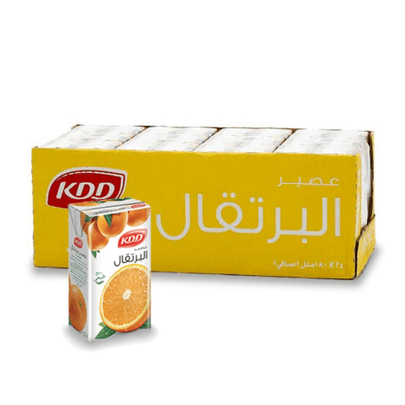 كي دي دي عصير برتقال مع العنب الابيض180مل — كرتون24