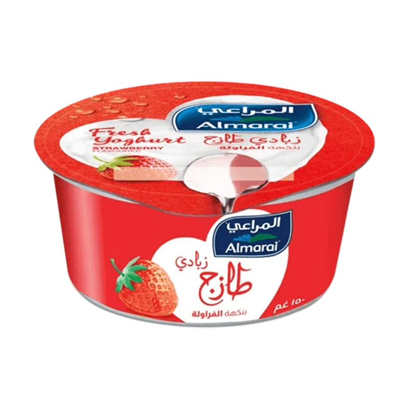 المراعي زبادي طازج بنكهه الفراوله 150جم