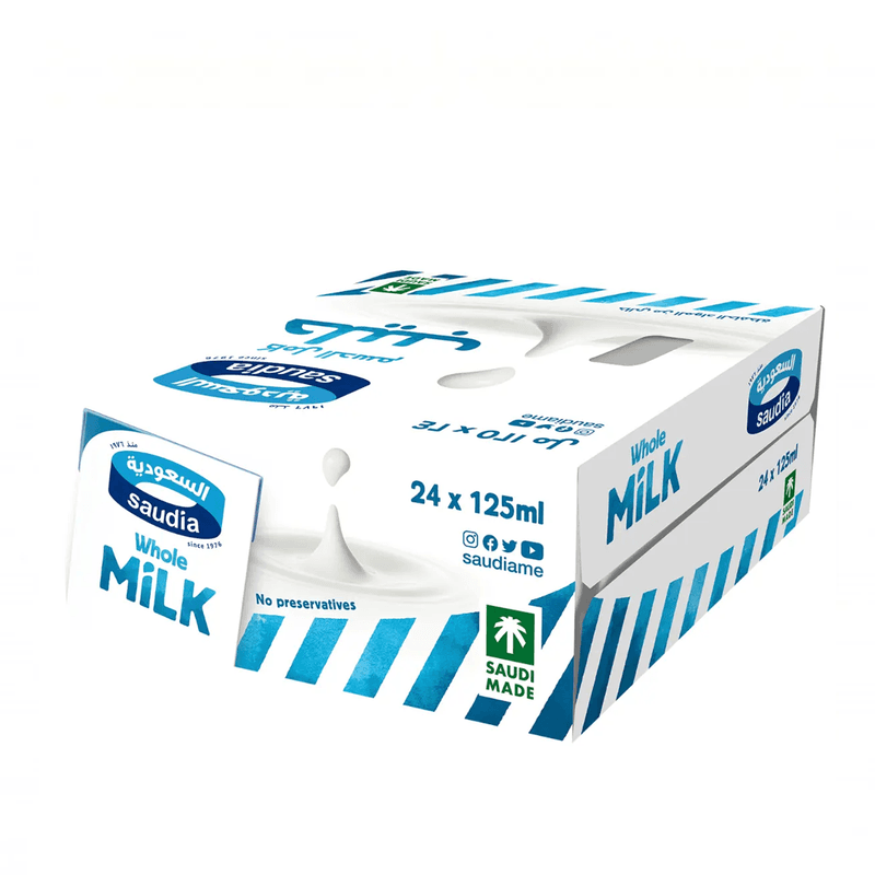 السعودية حليب كامل الدسم 125مل كرتون *24