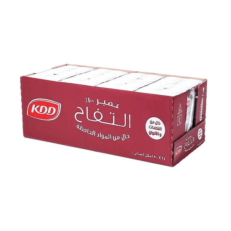 عصير كي دي دي مصاص تفاح180مل كرتون *24