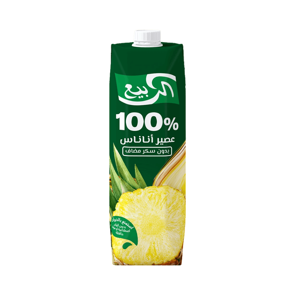 الربيع عصير اناناس 100% 1لتر