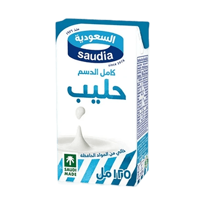 السعودية حليب كامل الدسم 125مل