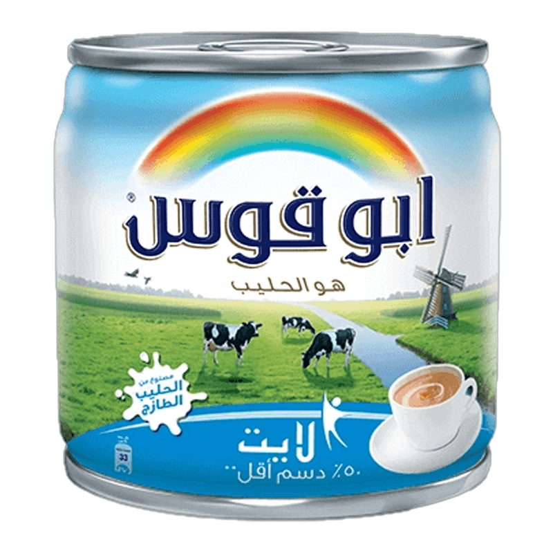 ابوقوس حليب مبخر قليل الدسم (لايت) 170جم