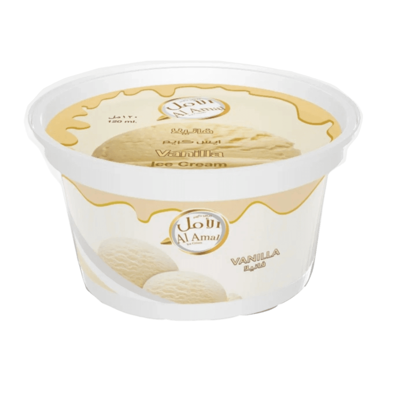 الامل ايسكريم كاسه فانيلا 100 مل