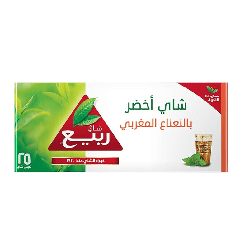 الربيع شاي أخضر بالنعناع المغربي 25 خيط