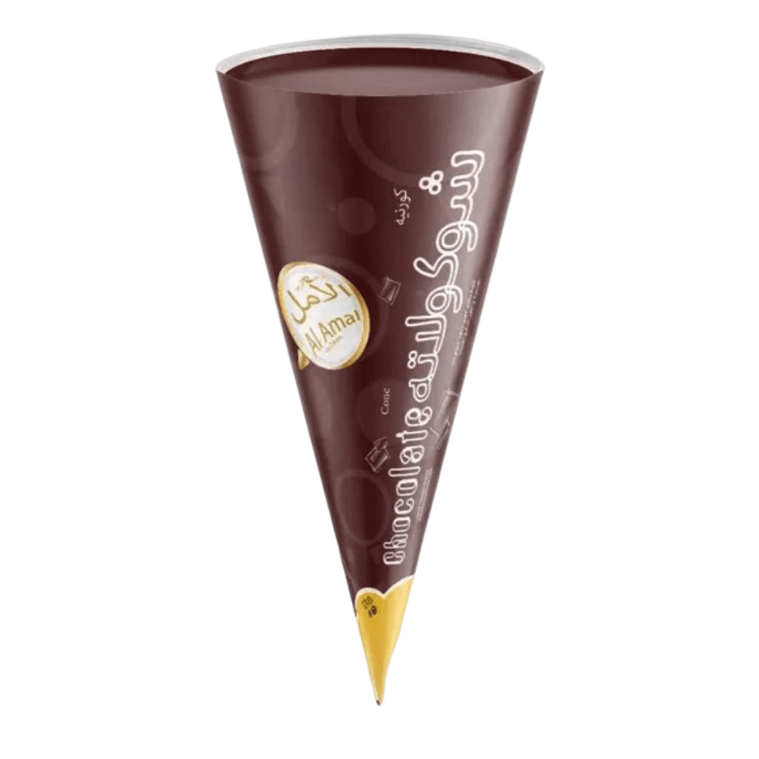 الامل ايسكريم كون شوكولاته 120 مل