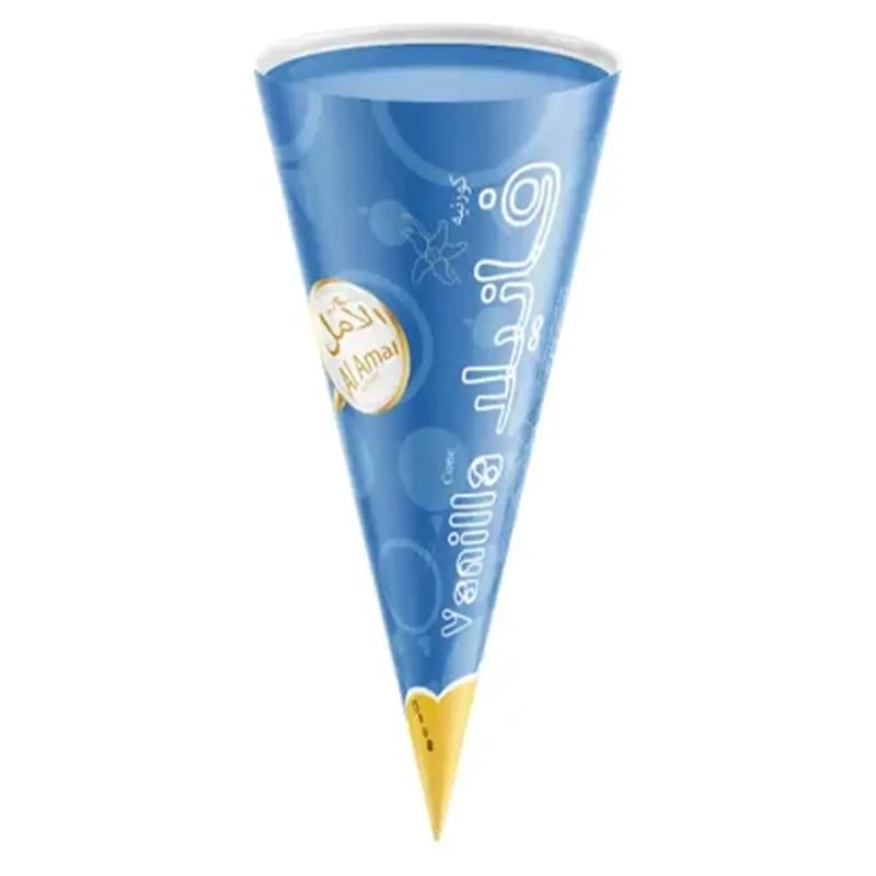 الامل ايسكريم كون فانيلا 120مل