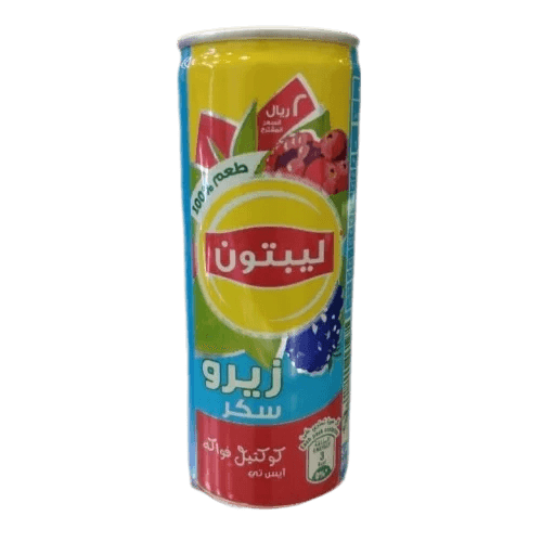 ليبتون كوكتيل فواكه أيس تي زيرو سكر 240 مل