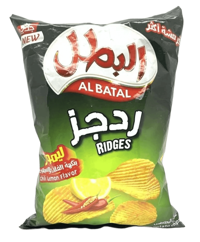 البطل بطاطس ردجز فلفل وليمون 155جم