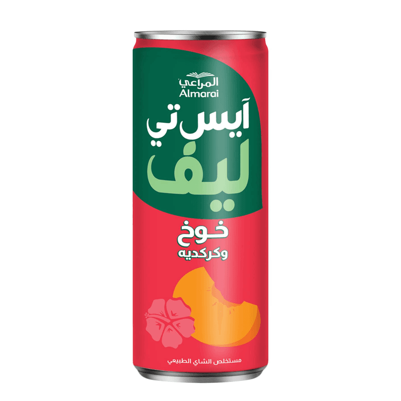 المراعي ايس  ليف خوخ وكركدية  240مل
