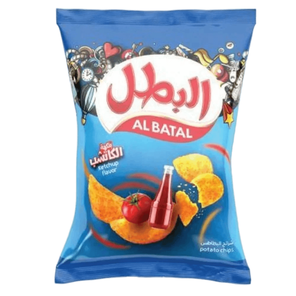 البطل رقائق بطاطس بالكاتشب 110 جم