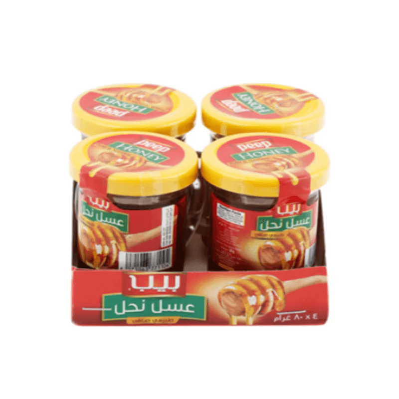 بيب عسل نحل طبيعي صافي 80 جم — شدة*4