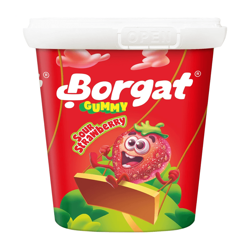 بورقات حلاوة ساور ستروبري 160جم علب