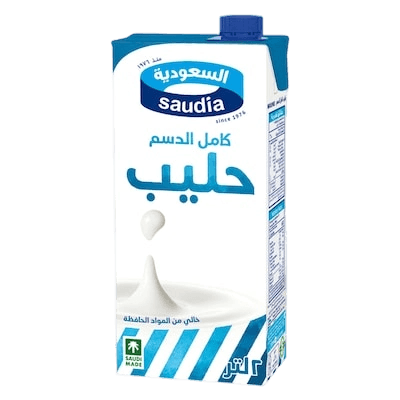 السعودية حليب كامل الدسم 1 لتر