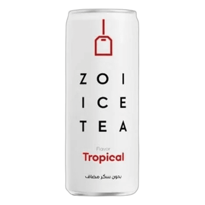 بايندر زوي ايس تي مشروب شاي مثلج بنكهة الفواكة الاستوائية  بدون سكر 320 مل